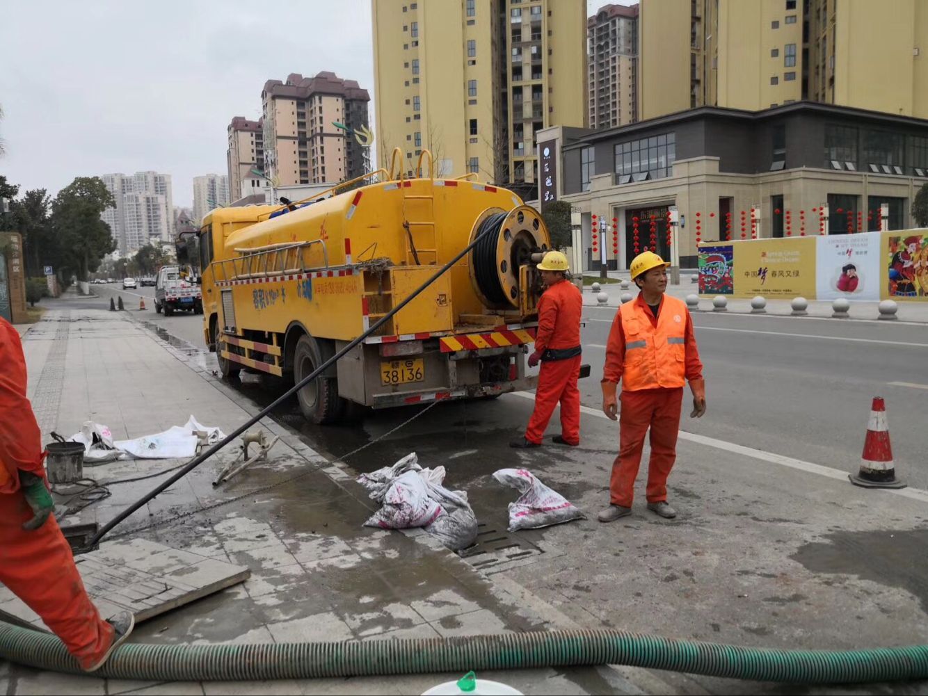 罗山排污管道清淤-管道清洗